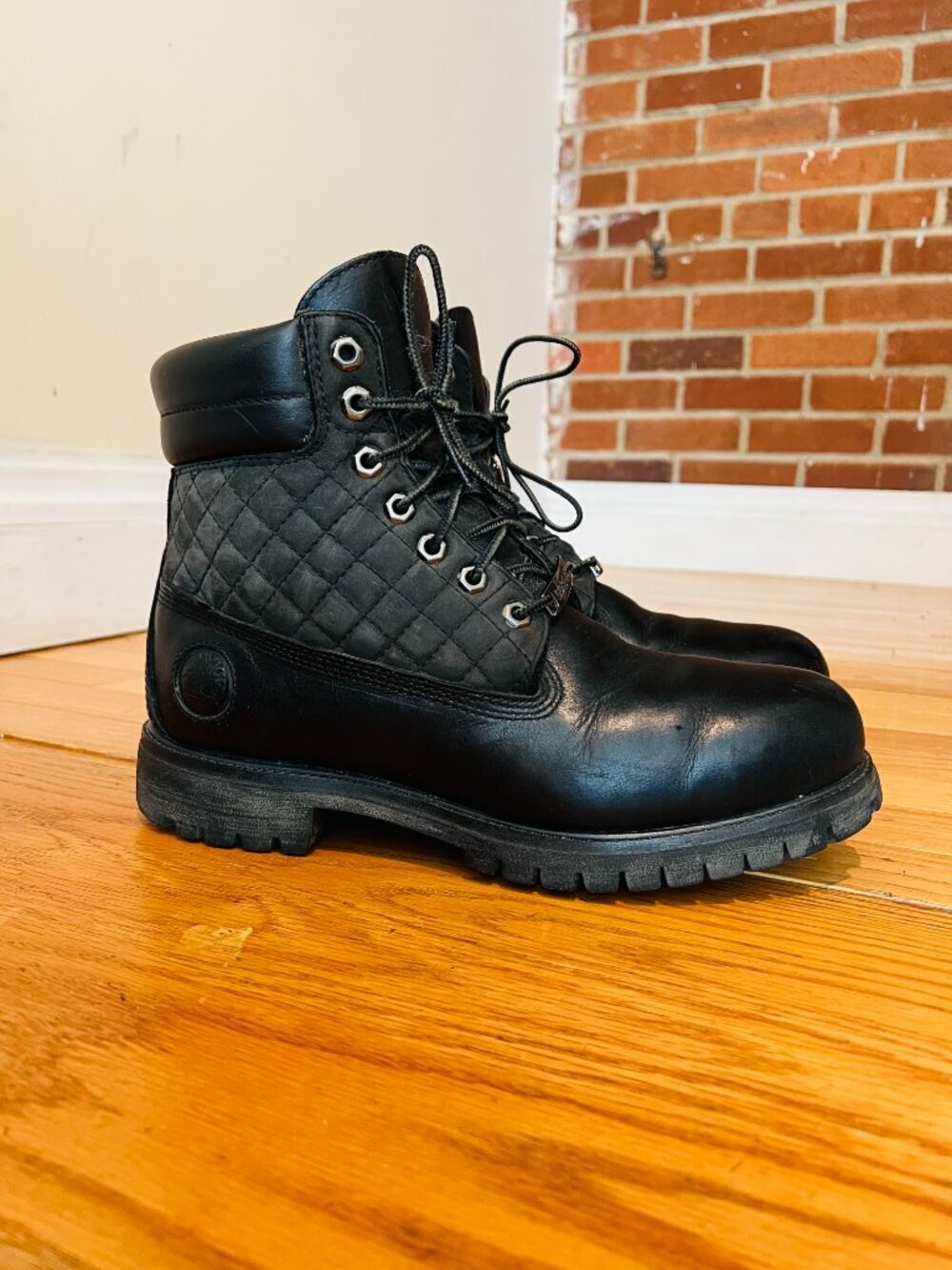 Vintage 90s Timberland x Goretex Mens Boots Sz 9.5 Leather Black